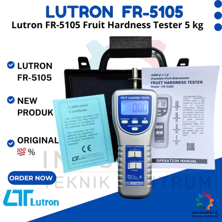 Lutron FR-5105 Fruit Hardness Tester 5 kg digital dengan sensor penetrometer untuk pengujian kualitas buah Lutron FR-5105 Fruit Hardness Tester 5 kg digital dengan sensor penetrometer untuk pengujian kualitas buah