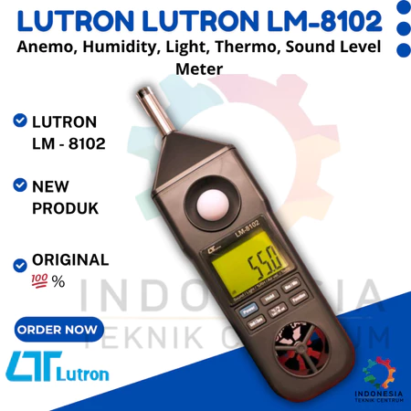 Tampilan layar LCD dan tombol fungsional Lutron LM-8102 original`