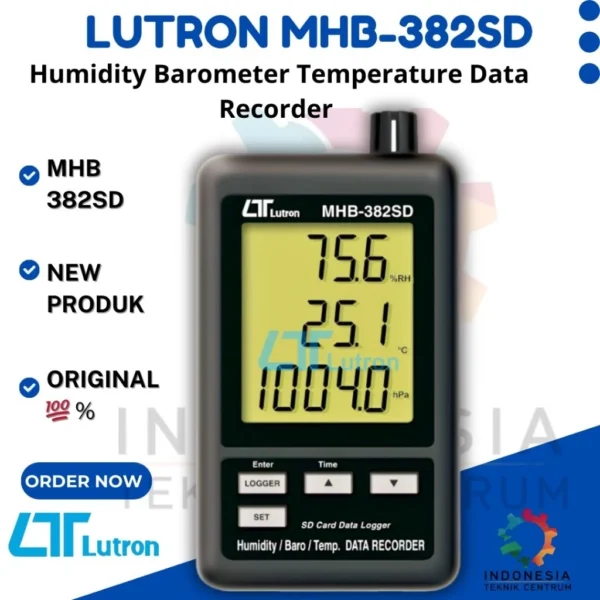 Lutron MHB-382SD Humidity Barometer Temperature Data Recorder Lutron MHB-382SD Humidity Barometer Temperature Data Recorder