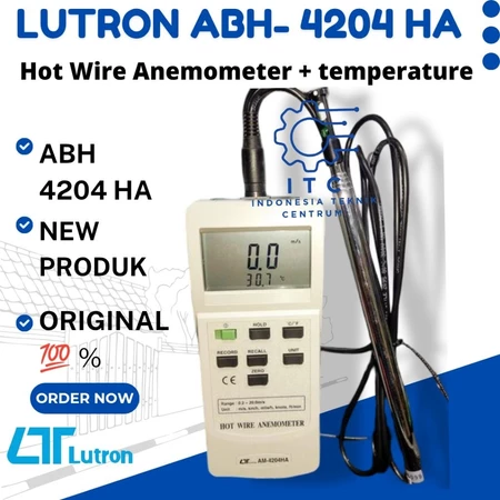 Lutron AM-4204HA Hot Wire Anemometer + Temperature | Alat Ukur Air Velocity