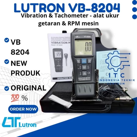 LUTRON VT-8204 VIBRATION & TACHOMETER – Alat Ukur Getaran & RPM Mesin
