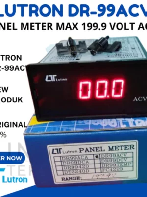 LUTRON DR-99ACV Panel Meter Max 199.9 Volt AC