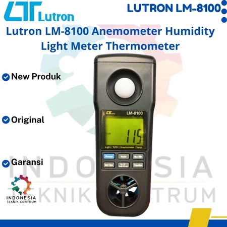 Lutron LM-8100 Anemometer Humidity Light Meter Thermometer alat ukur lingkungan multifungsi 4 in 1