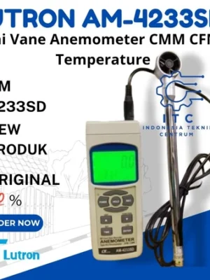 Lutron AM-4233SD Mini Vane Anemometer CMM CFM dan Temperature