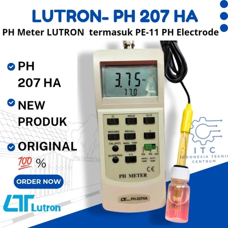 PH Meter LUTRON PH-207HA termasuk PE-11 PH Electrode