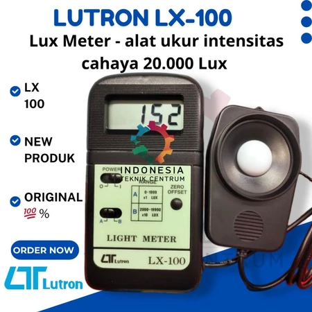 Lutron LX-100 Lux Meter alat ukur intensitas cahaya 20.000 Lux