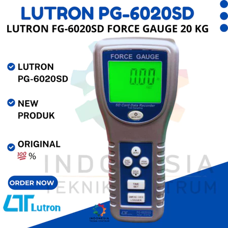 Lutron FG-6020SD Force Gauge 20 Kg digital dengan SD Card data logger untuk uji tarik dan tekan Lutron FG-6020SD Force Gauge 20 Kg digital dengan SD Card data logger untuk uji tarik dan tekan