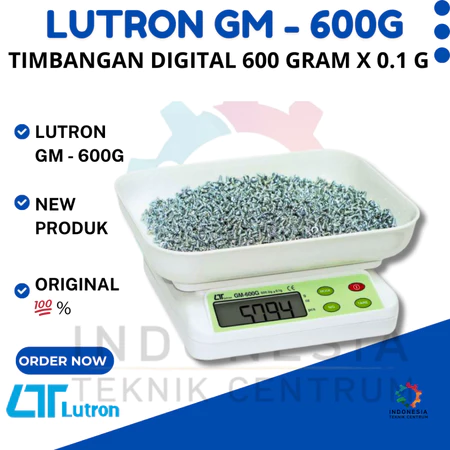 Tampak depan Timbangan Digital Lutron GM-600G 600g x 0.1g original Tampak depan Timbangan Digital Lutron GM-600G 600g x 0.1g original