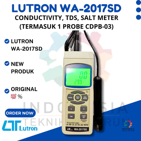 Lutron WA-2017SD Conductivity, TDS, dan Salt Meter lengkap dengan Probe CDPB-03 Lutron WA-2017SD Conductivity, TDS, dan Salt Meter lengkap dengan Probe CDPB-03