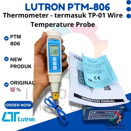 Lutron PTM-806 Thermometer dengan TP-01 Wire Temperature Probe