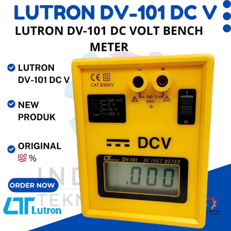 LUTRON DV-101 DC Volt Bench Meter digital untuk pengukuran tegangan DC
