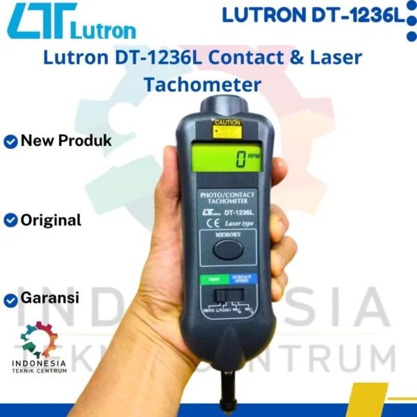 Lutron DT-1236L Contact & Laser Tachometer