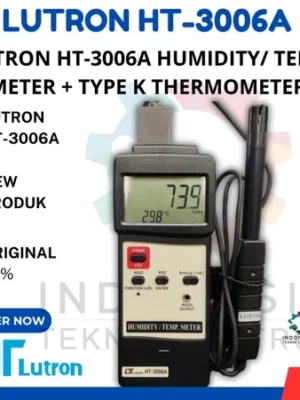 LUTRON HT-3006A Humidity/Temp Meter + Type K Thermometer – Alat Ukur Kelembapan, Suhu, dan Temperatur Profesional Deskripsi Produk