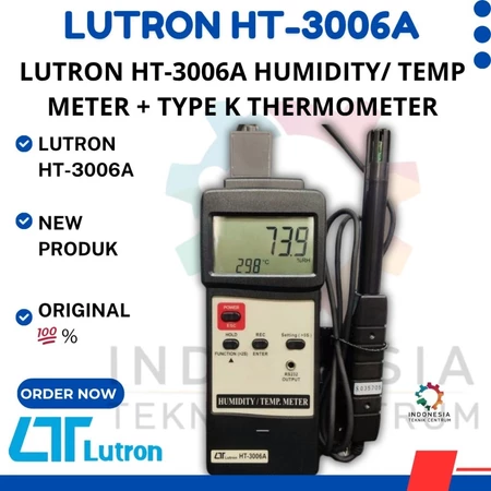 LUTRON HT-3006A Humidity/Temp Meter + Type K Thermometer – Alat Ukur Kelembapan, Suhu, dan Temperatur Profesional Deskripsi Produk