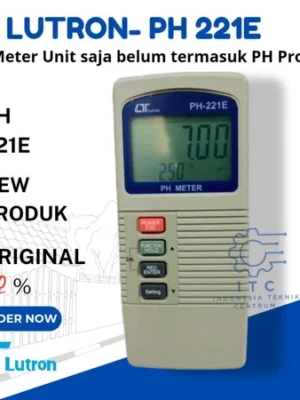 Lutron PH-221E PH Meter Digital Unit Saja Tanpa Probe | Alat Ukur pH Profesional Akurat untuk Laboratorium Industri Air