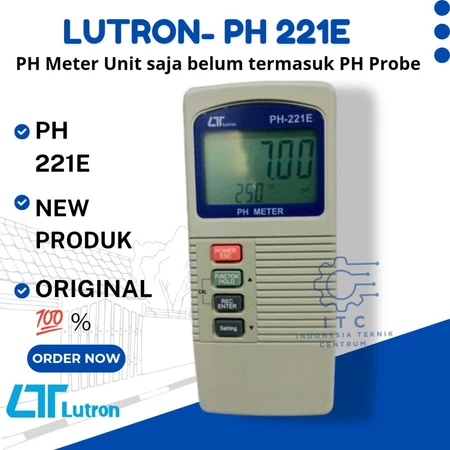 Lutron PH-221E PH Meter Digital Unit Saja Tanpa Probe | Alat Ukur pH Profesional Akurat untuk Laboratorium Industri Air