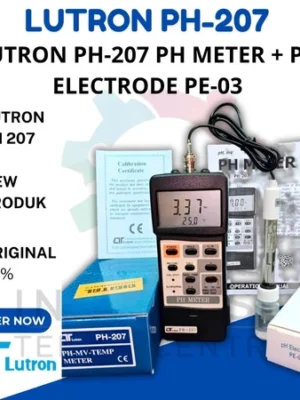 Lutron PH-207 pH Meter + pH Electrode PE-03: Alat Ukur pH Digital Akurat untuk Berbagai Kebutuhan Pengujian