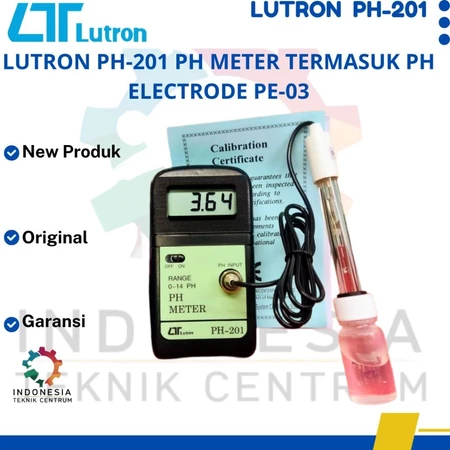 Lutron PH-201 pH Meter Termasuk pH Electrode PE-03 Lutron PH-201 pH Meter Termasuk pH Electrode PE-03