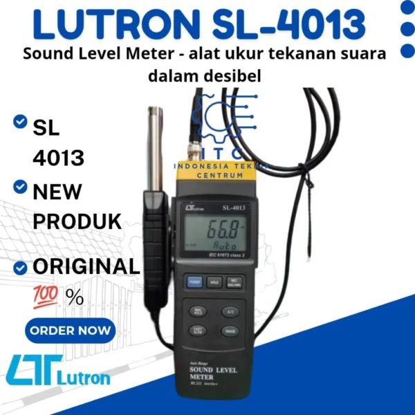 Sound Level Meter Lutron SL-4013 Original – Alat Ukur Tingkat Kebisingan / Tekanan Suara Digital Sound Level Meter Lutron SL-4013 Original – Alat Ukur Tingkat Kebisingan / Tekanan Suara Digital