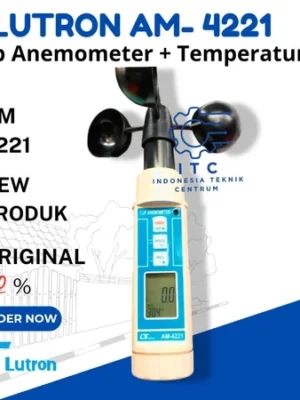 Lutron AM-4221 Cup Anemometer + Temperature – Alat Ukur Kecepatan Angin dan Suhu