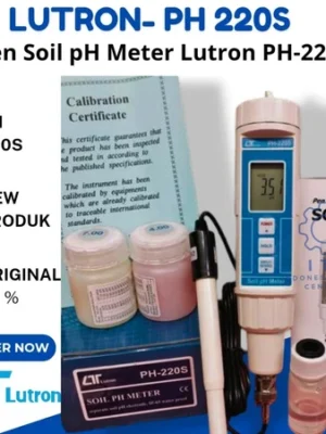 Lutron PH-220S Pen Soil pH Meter Alat Ukur pH Tanah Daging Cream Pasta Digital