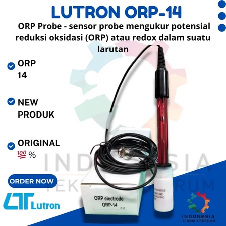 Lutron ORP-14 ORP Probe - sensor probe mengukur potensial reduksi oksidasi (ORP) atau redox dalam suatu larutan Lutron ORP-14 ORP Probe - sensor probe mengukur potensial reduksi oksidasi (ORP) atau redox dalam suatu larutan