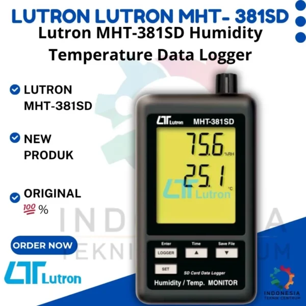 Lutron MHT-381SD Humidity Temperature Data Logger