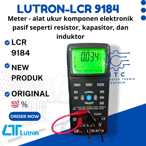 LUTRON LCR-9184 LCR Meter - alat ukur komponen elektronik pasif seperti resistor, kapasitor, dan induktor