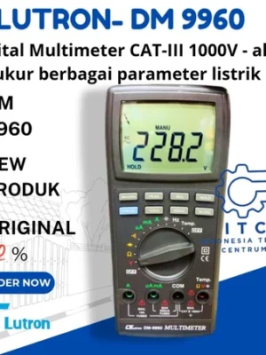 LUTRON DM-9960 Digital Multimeter CAT-III 1000V alat ukur berbagai parameter listrik