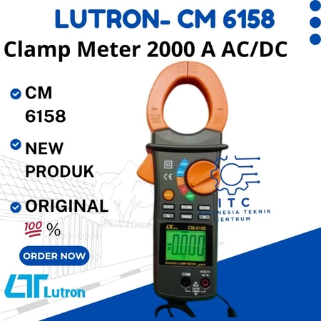Lutron CM-6158 Clamp Meter 2000 A AC/DC alat ukur arus listrik digital Lutron CM-6158 Clamp Meter 2000 A AC/DC alat ukur arus listrik digital