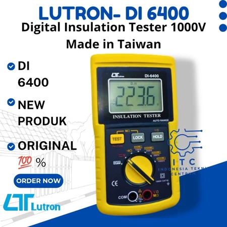 Lutron DI-6400 Digital Insulation Tester 1000V Made in Taiwan Lutron DI-6400 Digital Insulation Tester 1000V Made in Taiwan