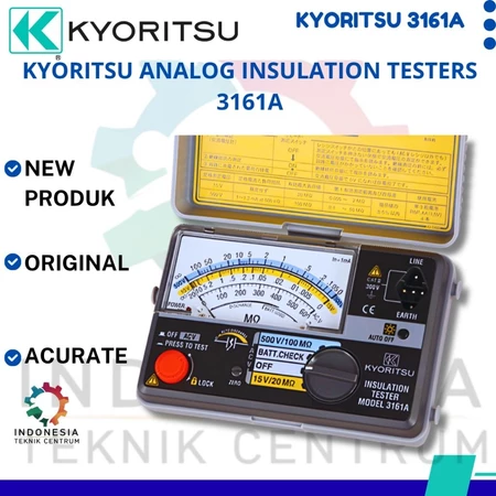 Kyoritsu 3161A Analog Insulation Tester alat ukur tahanan isolasi listrik analog 15V 500V Kyoritsu 3161A Analog Insulation Tester alat ukur tahanan isolasi listrik analog 15V 500V