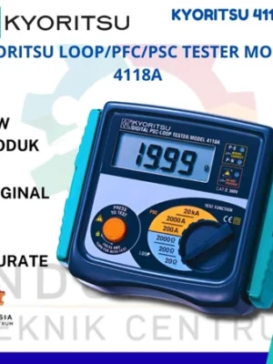 Kyoritsu 4118A LOOP PFC PSC Tester alat ukur impedansi loop dan arus hubung singkat prospektif pada instalasi listrik