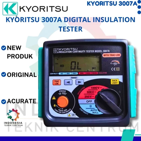 Kyoritsu 3007A Digital Insulation Continuity Tester Megger 1000V alat ukur tahanan isolasi dan kontinuitas listrik