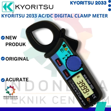 Kyoritsu 2033 Digital Clamp Meter Tang Ampere AC DC 300A alat ukur arus listrik digital