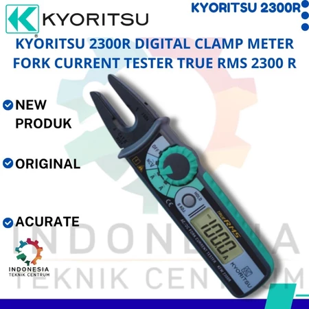 Kyoritsu 2300R Digital Fork Current Tester True RMS alat ukur arus AC DC 100A dengan sensor garpu dan fitur deteksi tegangan NCV.
