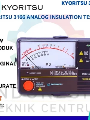 Kyoritsu Model 3166 Insulation Tester Analog Original 1000V untuk pengukuran tahanan isolasi listrik hingga 2000 MΩ