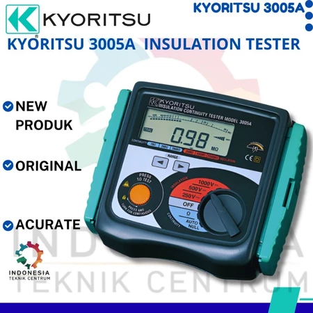 Kyoritsu 3005A Digital Insulation Tester 250V 500V 1000V untuk mengukur resistansi isolasi dan kontinuitas listrik