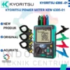 Kyoritsu Power Meter KEW 6305-01 dengan tiga sensor arus clamp KEW 8125 500A untuk pengukuran dan analisis daya listrik.
