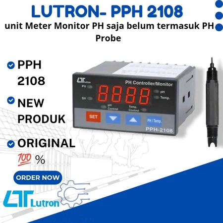 Lutron PPH-2108 Unit Meter Monitor pH – Unit Meter Saja Belum Termasuk pH Probe