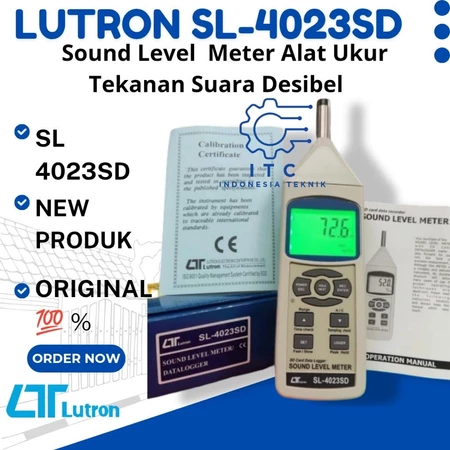 LUTRON SL-4023SD Sound Level Meter alat ukur tekanan suara dalam desibel dengan fitur SD data logger untuk pencatatan kebisingan LUTRON SL-4023SD Sound Level Meter alat ukur tekanan suara dalam desibel dengan fitur SD data logger untuk pencatatan kebisingan
