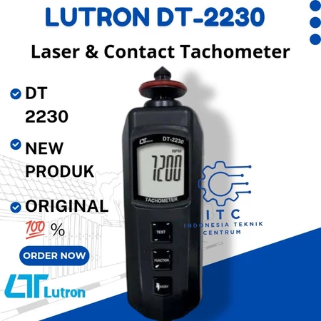 Lutron DT-2230 Laser & Contact Tachometer alat ukur kecepatan putaran mesin RPM