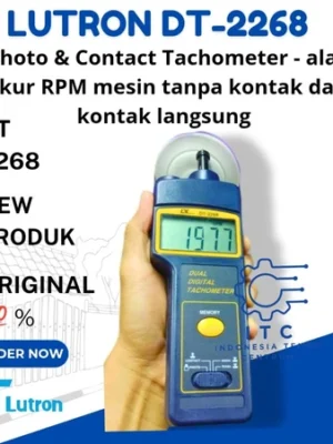 LUTRON DT-2268 Photo & Contact Tachometer alat ukur RPM mesin metode non-kontak dan kontak langsung
