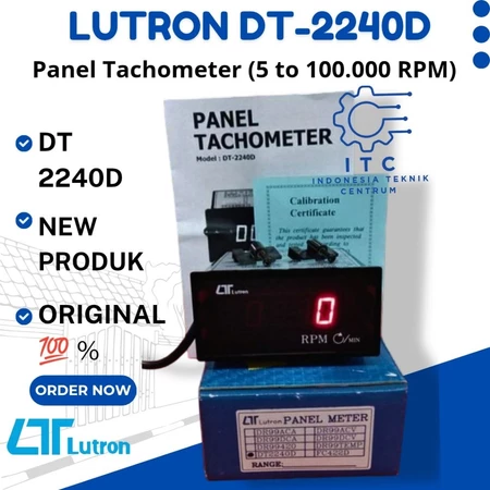 LUTRON DT-2240D Panel Tachometer alat ukur kecepatan putaran mesin 5–100.000 RPM LUTRON DT-2240D Panel Tachometer alat ukur kecepatan putaran mesin 5–100.000 RPM