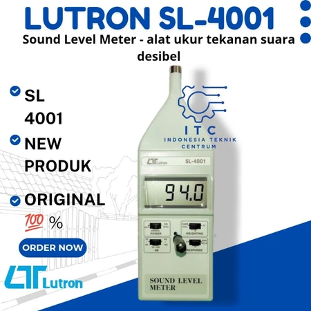 LUTRON SL-4001 Sound Level Meter alat ukur tingkat kebisingan dan tekanan suara dalam satuan desibel dB