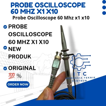 Probe Oscilloscope 60 MHz x1 x10 untuk pengukuran sinyal elektronik menggunakan osiloskop Probe Oscilloscope 60 MHz x1 x10 untuk pengukuran sinyal elektronik menggunakan osiloskop