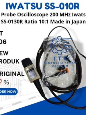 Probe Oscilloscope Iwatsu SS-0130R 200 MHz rasio 10:1 Made in Japan untuk pengukuran sinyal elektronik.