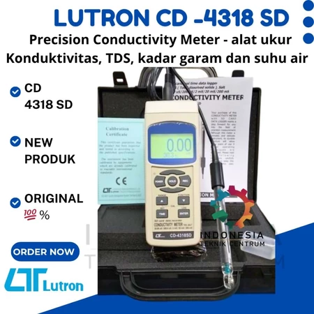 LUTRON CD-4318SD Precision Conductivity Meter alat ukur konduktivitas TDS kadar garam dan suhu air LUTRON CD-4318SD Precision Conductivity Meter alat ukur konduktivitas TDS kadar garam dan suhu air