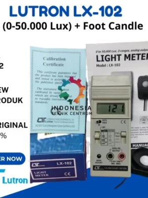 Lutron LX-102 Lux Meter 0-50.000 Lux dan Foot Candle alat ukur intensitas cahaya