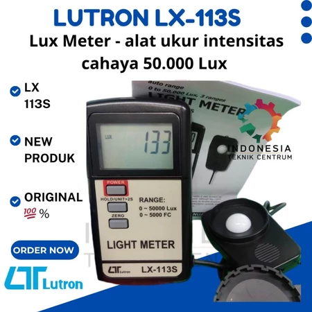 Lutron LX-113S Lux Meter alat ukur intensitas cahaya 50.000 Lux